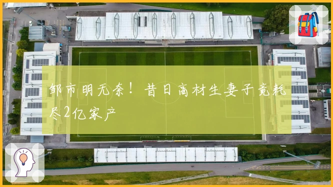 邹市明无奈！昔日高材生妻子竟耗尽2亿家产